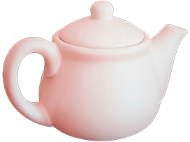 soft pink teapot