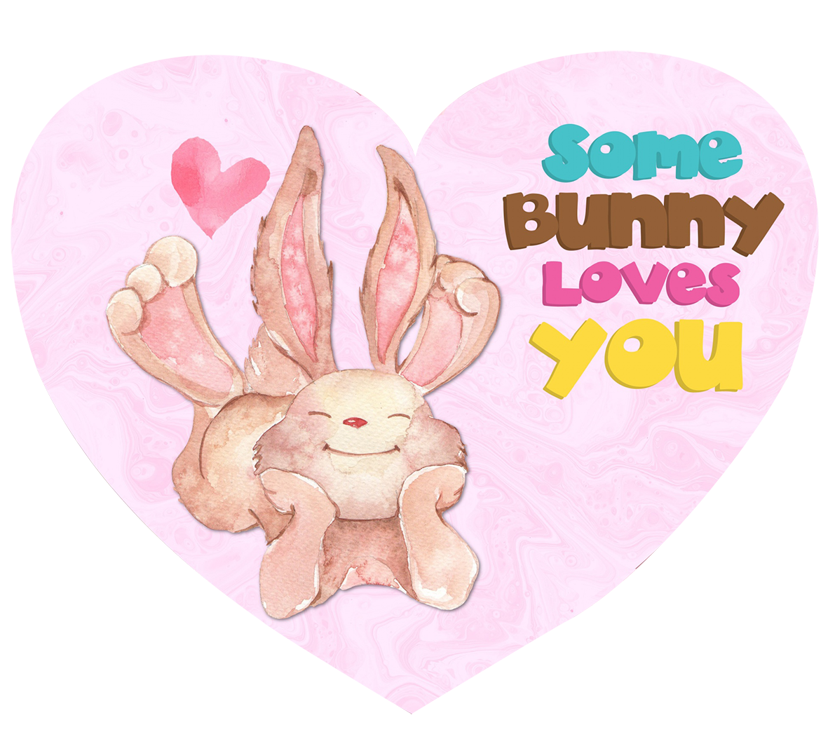 clipart heart some bunny loves you greeting