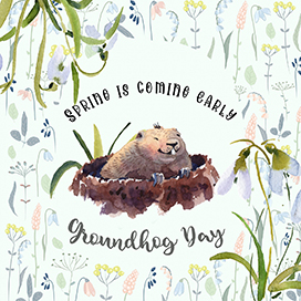 spring is coming early groundhog day printable