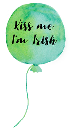 kiss me I'm Irish balloon clipart