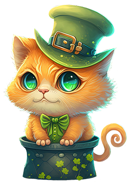 St. Patrick's day kitten