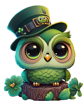 St. Patrick's day owl clipart
