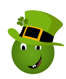 St. Patrick's Day smiley with hat