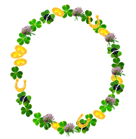 st. Patrick's Day wreath clover gold