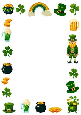 St. Patrick's Day frame transparent
