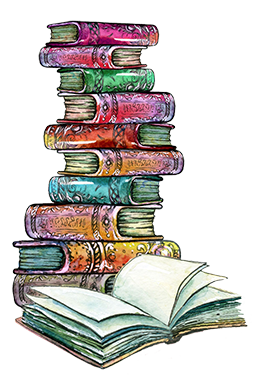 colorful open book clip art