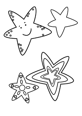 star fish coloring page