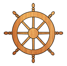 ship's steering wheel wood