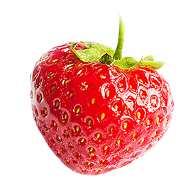 single red strawberry clipart