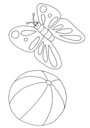 summer clip art butterfly and ball