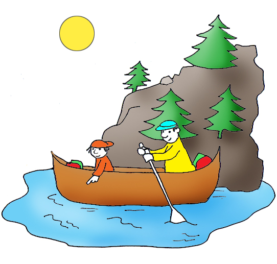 summer clip art canoe