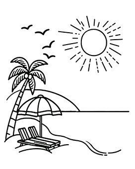 summer scenery for coloring