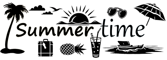 summer time border black white