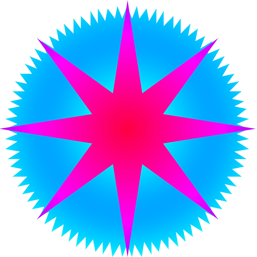 star clipart with rays