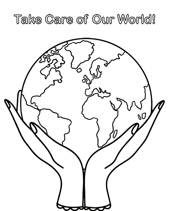 take care of our world coloring page