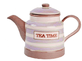 teapot teatime red