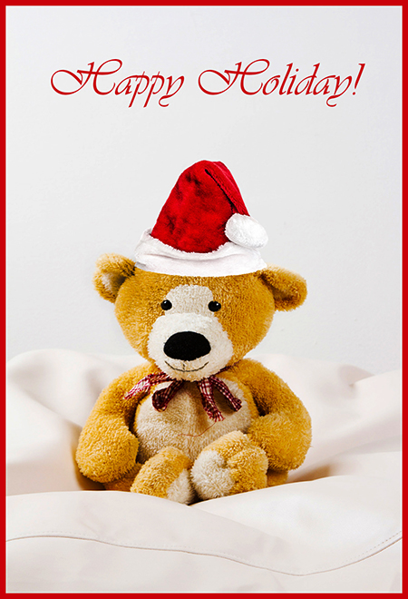 Teddy bear Christmas card