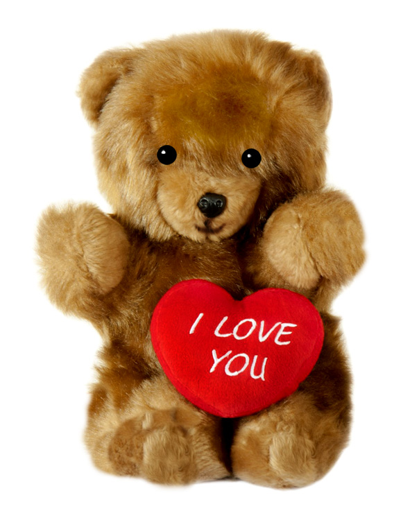teddy bear with red heart I love you