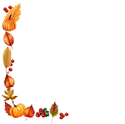 Thanksgiving border fruit leaves