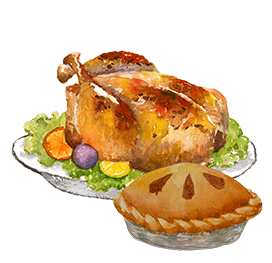 Thanksgiving dinner clipart