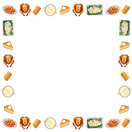 Thanksgiving food frame 