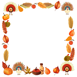 Frame with Thanksgiving motives