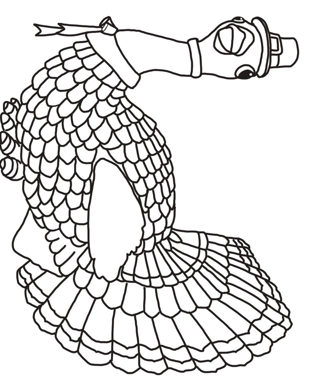 Thanksgiving turkey coloring page