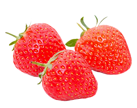 three strawberries clipart