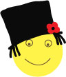 top hat smiley face