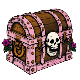 treasure chest-pink-ribbons
