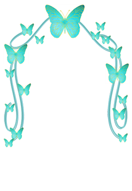 Turquoise butterfly border