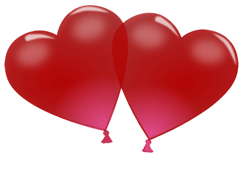 clipart of hearts and balloons