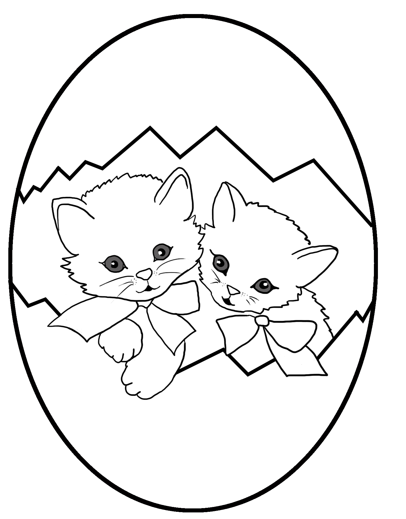 two kittens in an Easter egg
