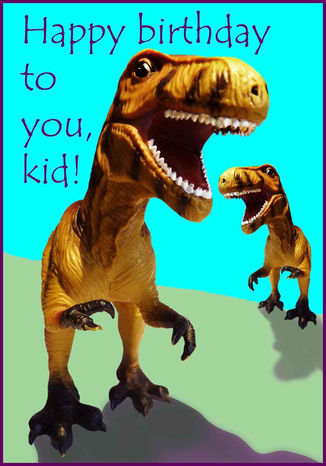 T-rex birthday card