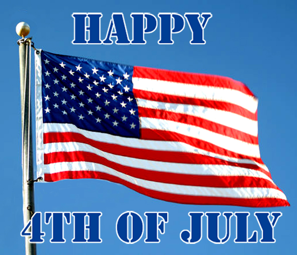 Happy 4th of July flag greetinb