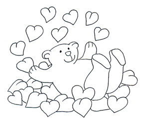 valentine heart clipart black and white