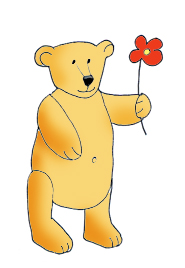 Valentine Teddy with flower