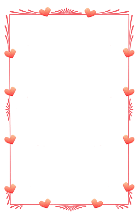 Valentine's day frame with hearts