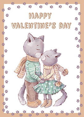Valentines-day cats kissing