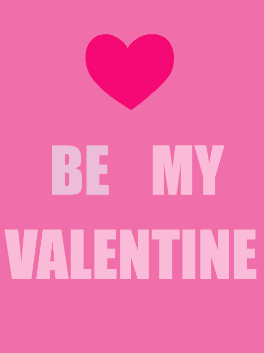 be my valentine greeting card