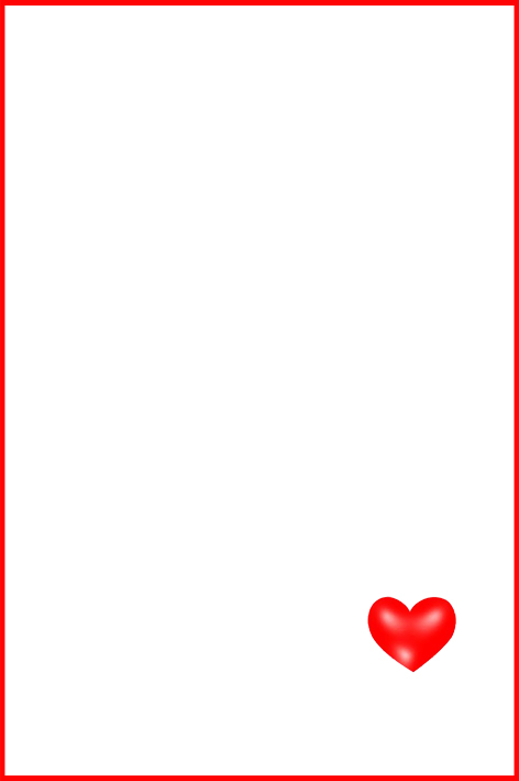 printable valentine cards red love heart