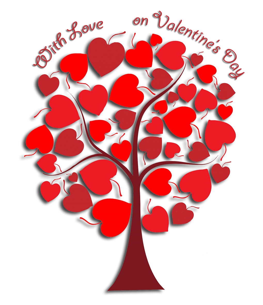 Valentine heart tree