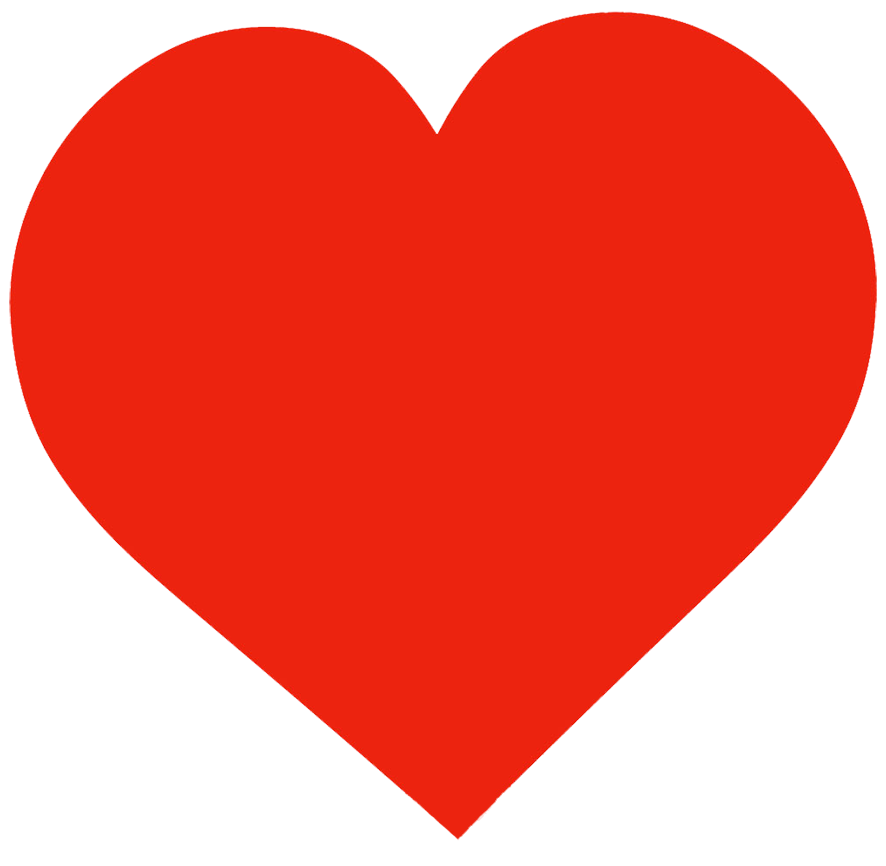 big red heart template for Valentine's Day