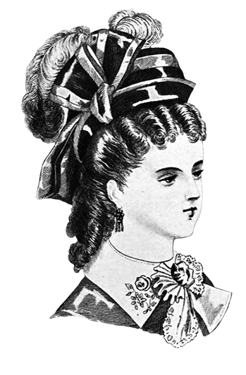 Victorian Ladies Dress Hats Clip Art