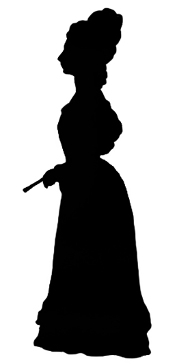 Victorian lady silhouette