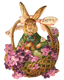 vintage Easter bunny basket
