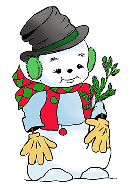 vintage snowman clipart