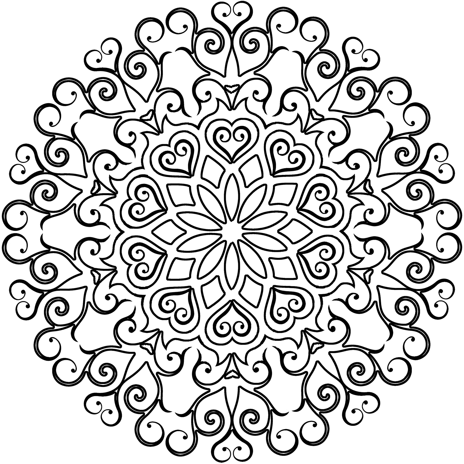 water mandala coloring pages