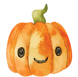 Watercolor Jack-o-lantern