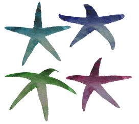 watercolor starfish